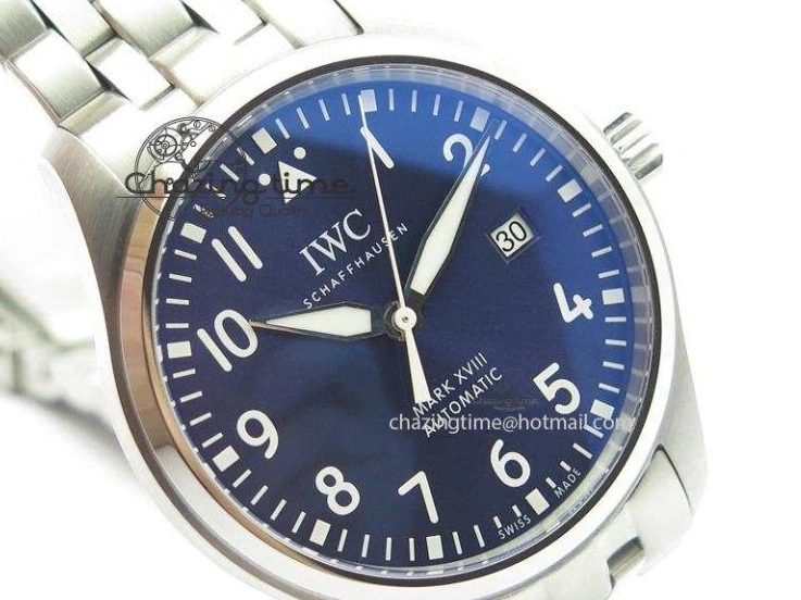MIROTIME 0314 Durable Mark XVIII Le Petit Prince IW327004 SS Mk Maker Best Edition Blue Dial On SS Bracelet A 7297